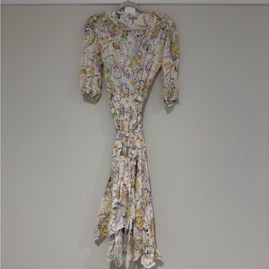 ESQUALO Asymmetrical Floral Dress - Multicolor